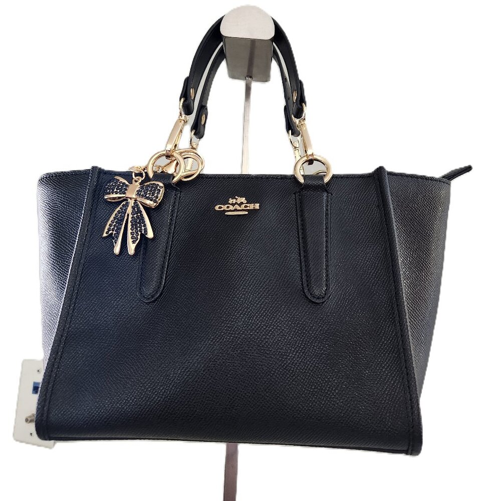 Coach Black Leather Mini Crossbody Bag Purse